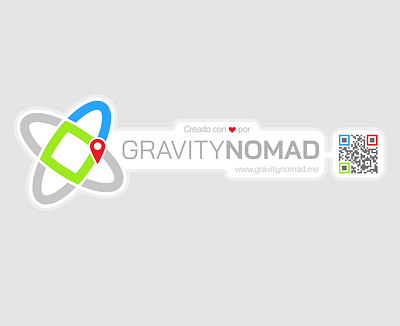 Gravitynomad Logo - Web Sticker figma flat gravitynomad logo sticker vector