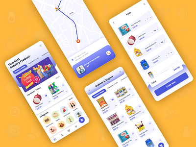 Grocery Booking Application biztech biztechcs booking app bookings groceries grocery mobile app mobile app design mobile ui uidesign ux uxdesign