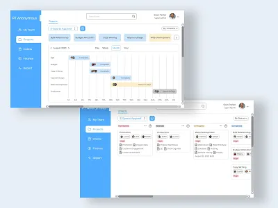 Project Management - Project 2d desktop ui finance orders project management projects reports teams uidesign uiux