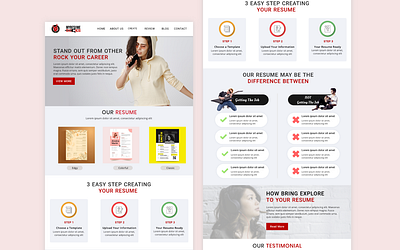 online resume website template design resume resume cv resume template uidesign uxdesign website concept website design