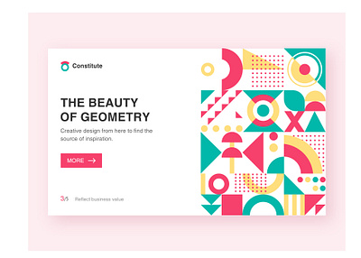 Geometric composition design illustration type typography ui website