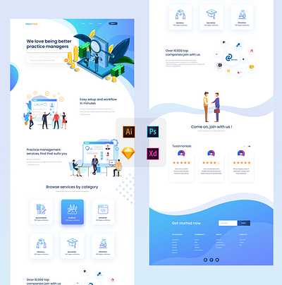 Business Landing Page Design landing page design ui