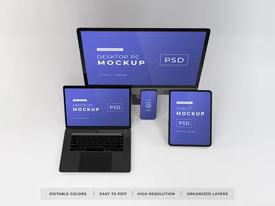 Download Responsive Devices Mockup Vol 11 mockup photoshop premium template