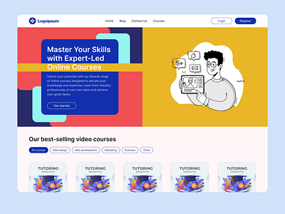 E-Learning Platform – Elevate Your Skills! edtech learningmadeeasy onlinecourses ui ux webdesign