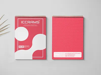 iccrams conference note book aplication app branding design graphic icon ios logo mockup ui