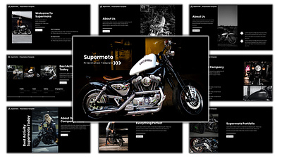 Motorcycle Supermoto PowerPoint Template advertisement advertisement design advertisements corporate design ecommerce enterpreneur powerpoint presentation powerpoint template presentation