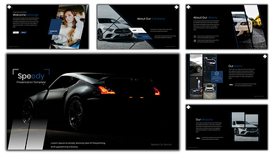 Speedy Car Services PowerPoint Template advertisement advertisement design advertisements corporate ecommerce ecommerce design enterpreneur powerpoint presentation powerpoint template presentation