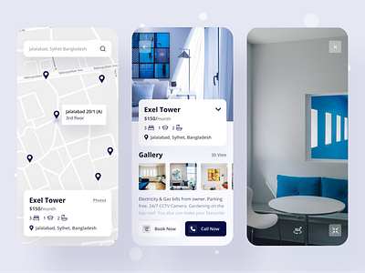 Real Estate : Rental App app design booking clean creative design minimal mobile mobile app mobile app design mobile ui real estate realestate rental rental app twinkle ui uidesign ux