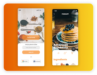 Cooking app UI android app basic cooking app design template ui ui design