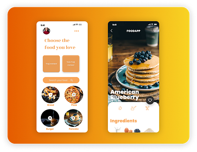 Cooking app ui 2 android app basic cooking app design figma template ui
