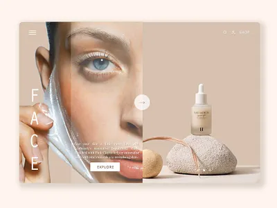 Skin-care Web page beauty beauty product branding design minimal skincare typography ui ux web website