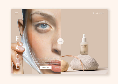 Skin-care Web page beauty beauty product branding design minimal skincare typography ui ux web website