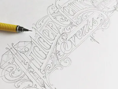 Hidden Gem - sketch hand lettering pencil schmetzer sketch
