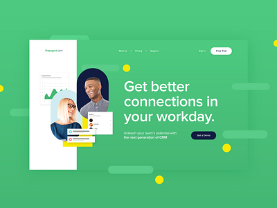 FreeAgent CRM Idea Website concept design ui design visual design website