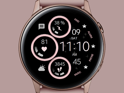 Simple Rose Gold - Watch Face active classic design digital electronics galaxy watch galaxywatch graphic design illustration rose gold rosegold samsung smart smartwatch sport tech technology watch watchface wearable