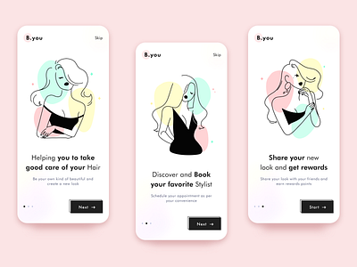 Hair Salon Mobile App app app design appointment book branding dashboad design haircut hairdresser hairstyle illustration managment minimal product design salon ui vector web webdesign website