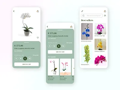 Mobile ecommerce concept — orchid shop concept ecommerce flower ios mobile online shop orchid ui