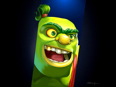 Clash Royale - Goblin Cage characterdesign clash of clans clash royale concept art digitalart game game art goblin cage green green goblin illustration manga monster samurai