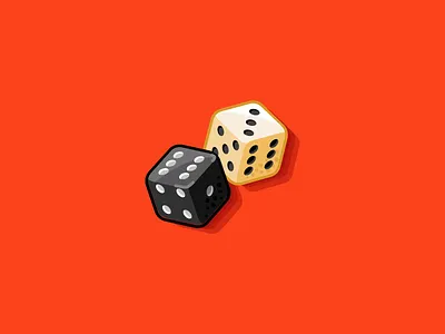 Dice azart cartoon casino game icons icons design illustration vector