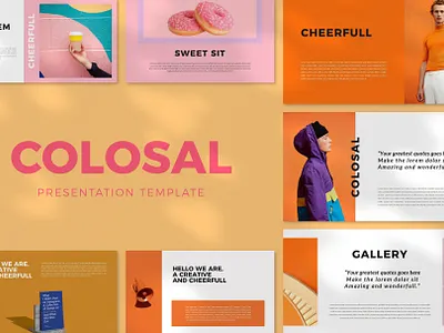 Colosal Presentation Template business colorfull creative googleslides keynote marketing minimal photograhy portfolio powerpoint presentation simple trendy