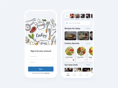 Cooking App Template Free app app design best design challenge cookie cooking cooking app daily ui figma free free template freebie recipe recipe app recipes template ui ui design ui ux uiux