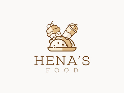 Hena's Food Logo Design art brand brandidentity branding company branding design graphicdesign graphicdesigner illustration logo logo branding logo design logodesigner logoinspiration logotype vector