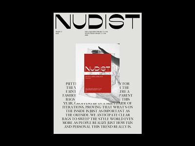 NUDIST — Brand Identity bags branding business bussines card design fashion fashion brand logo magazine minimal poster print transparent typogaphy