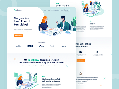 Talent360 Homepage bootstrap grid dekstop layout illustration usage job search minimal clean design product design talent website uiux