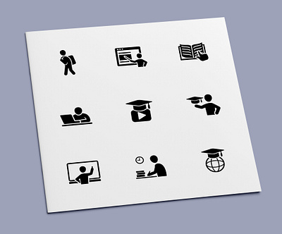 Online Education Icons course education elearning icon icon design icon set icons learn online study