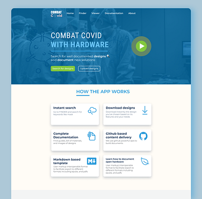 Combat Covid Landing page covid 19 covid19 design ui ux webapp design website