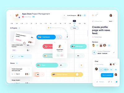 Task Management Dashboard app brand clean color dashboard design elements interface management minimal ui user experience user interface ux web webdesign