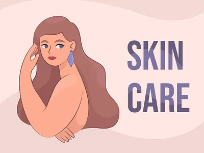 Skin care beautiful bodypositive branding character character design cute design female flat flat illustration girl illustration illustrator pretty skin vector