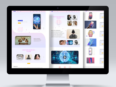 Landing page adobexd mashud19 mind control smartphone ui ux website design