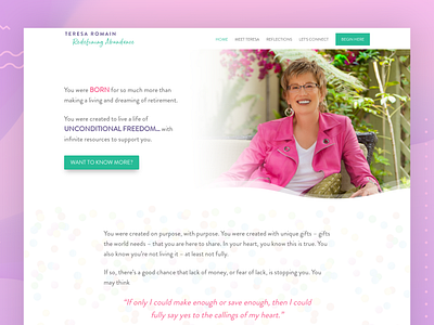 Personal Branding Website Design Teresa Romain brand design branding clean ui coaching website divi theme female entrepreneur feminine design feminine logo figma landing page design logo design minimalistic modern ui personal brand personal branding photoshop speaker typography website design wordpress