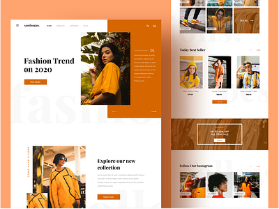 Fashion landing page design exploration fashion landing page fashion web fashion webdesign fashion website homepage landing page ui ux