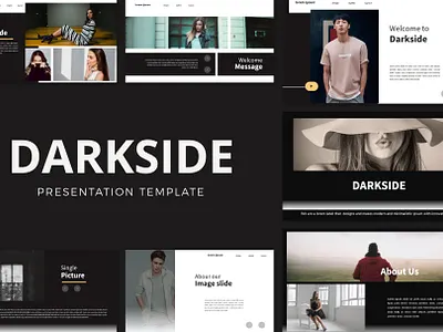 Darkside Presentation Template advertising agancy black business clean dark marketing minimal multipurpose presentation