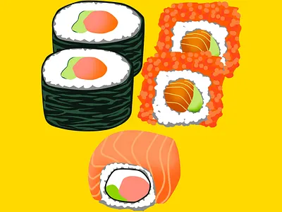Sushi Design adobe photoshop art design drawing food foodie foodillustration illustration japanese japanese food sushi
