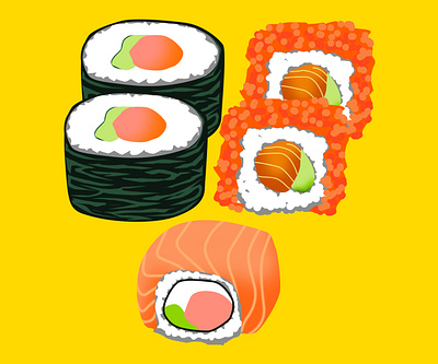 Sushi Design adobe photoshop art design drawing food foodie foodillustration illustration japanese japanese food sushi