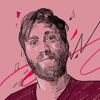 Dan Auerbach 2d character editorial flat illustrated portrait illustration illustrator people portrait portrait animated portrait art portrait painting rockstar vector