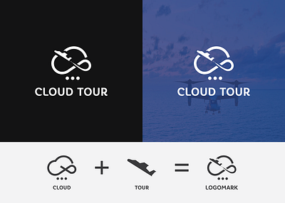 Cloud & Tour combination logo design abstract art brand branding clean cloud concept design icon identity identitydesign illustration lettering logo modern tour travel traveling vector ভ্রমণ bromon