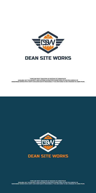 DSW design flat logo typography vector website