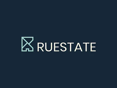 RueState abstract logo design r letter logo abstract minimal