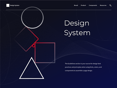 Design System Illustration abstract blue dark background design design system geometrical geometry hero image illustration illustration system purple red shapes simple vector web illustration