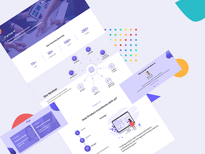 Homepage banner banner design blog branding card colors dashboard flow icon illustrations landingpage shapes statistics testimonial typography ui deisgn ux design vibgyor