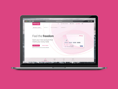 Landing page project for millenium bank bank brand design landing page minimal ui website