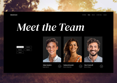 Website team section about team website