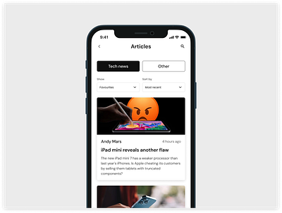 News App – Your Personalized News Hub minimaldesign modernui newsapp stayupdated ui ux