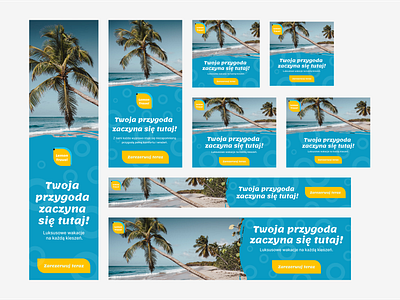 Lemon Travel – Bright & Inviting Banner Ads adventureawaits bannerdesign travelads ui ux vacationvibes