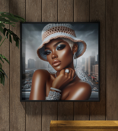 Luxurious Black Queens #2 - Acrylic Glass Painting digital art paintings