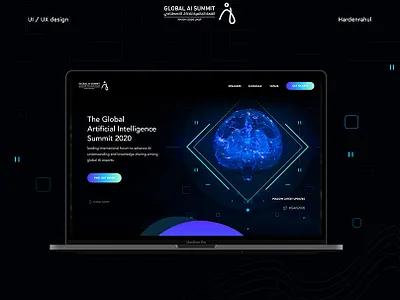 Global AI Summit :: Artificial intelligence Website Design artificial intelligence hardenrahul landing page ui design ui ux